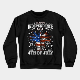 Happy 4 July Day Independence Memorial Day T-Shirt Crewneck Sweatshirt